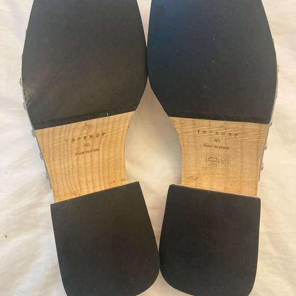 Topshop Rosie white leather Mid Clog Mule, size 40 EU/9.5 US! - Picture 9 of 9